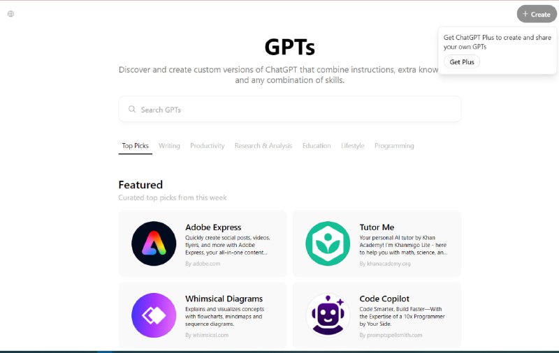 #AI #ChatGPT #GPTs #免费 消息1