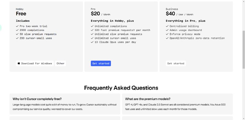 #Cursor #VSCode #编程 #ChatGPT 4o mini无限制使用推荐一款VScode分支的编辑器Cursor，该编辑器搭建了AI服务，包括Claude和ChatGPT