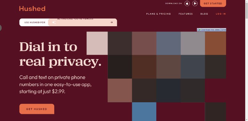 #虚拟号码 #永久 Hushed是一家专注于提供虚拟号码服务的公司，官方宣称目前用户有百万之多