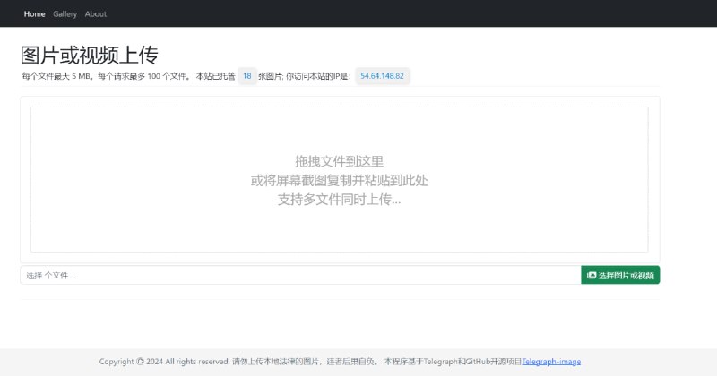 #图床 #Telegraph #开源 #自建今天基于开源项目Telegraph-Image搭建了一个免费图床